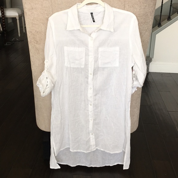 Adore Me Tops - Sexy Adore Me White Cotton Dress Cover